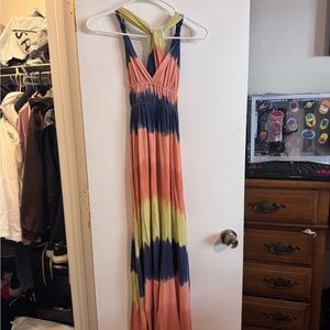 Colorful Tie-Dye Maxi Dress